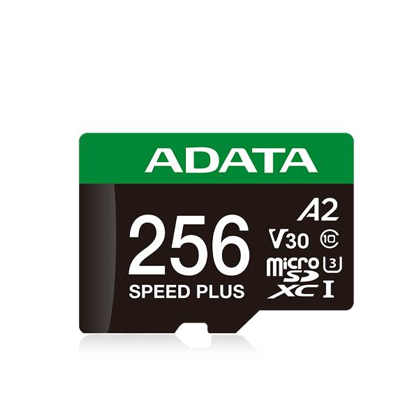Micro Secure Digital ADATA SPEED PLUS microSDXC UHS-I U3 Clase 10 - SD 6.0, V30 256GB Clase 10 (A2), Velocidad de lectura / escritura 180/160 MB/s UD256GUI3 Micro Secure Digital ADATA SPEED PLUS microSDXC UHS-I U3 Clase 10 - SD 6.0, V30 256GB Clase 10 (A2), Velocidad de lectura / escritura 180/160 MB/s UD256GUI3